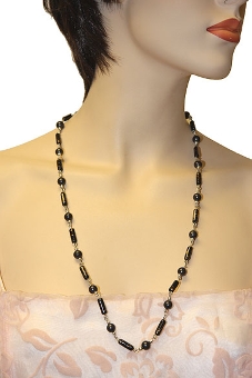 Black Hand-Painted Necklace. 06-nk-039.
