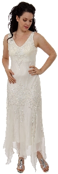 Beaded Neckline Short Party Party Dress. d1014.
