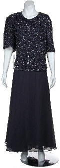 Checker Sequins One Piece Formal Evening Dress. 1021s.