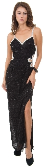 Strappy Back Floral Waist Long Pageant Dress . 1022.