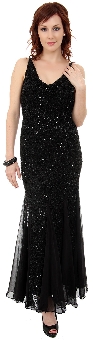 Spaghetti Strapped & Flared Pageant Dress. 1049.