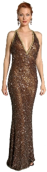 V-Top Fully Beaded Pageant Gown. 1061.