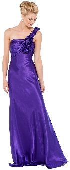 Floral One Shoulder Full Length Homecoming Homecoming Dress. 11329.