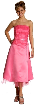 Strapless Princess Cut Two Piece Formal Party Dress. 13598.