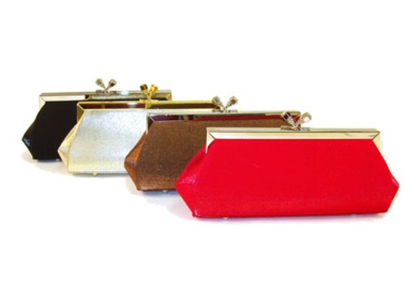 Metal Frame Satin Evening Bag. 187r.