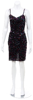 Party Short Dress Fully Sequined . 3225.