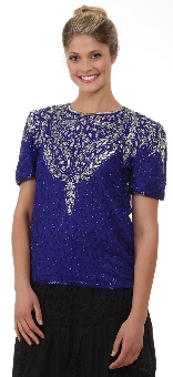 Fully Beaded Pullover Blouse. 4083.