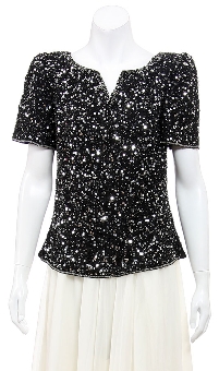 Sparkling Night Hand Sequined Blouse. 4377.