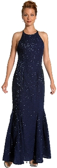Flare Beaded Open Back Pageant Gown. 8915.