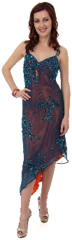 Asymmetric Beaded Formal Dress . 9232.