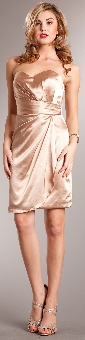 Strapless Wrap Around Short Party Party Dress. a628.