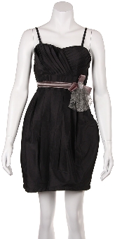 Shirred Bodice Bubble Party Dress. j116.