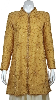 Long Formal Hand Beaded Jacket. kd32.