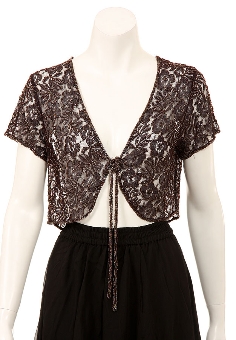 Hand Beaded Net Floral Jacket. mn11.