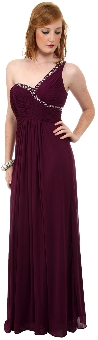 Greco Roman Formal Prom Dress with Bead Accents. p8324.