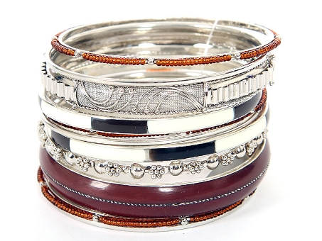 Set of 11 Assorted Bangle Bracelets. pob-4832.