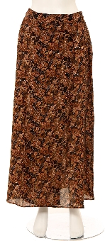 Full Length Flower Pattern Button Skirt. skt-f.