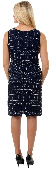 Round Neck Sleeveless Sequined Blouse and Straight Skirt back