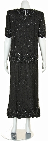 Two Piece Hand Beaded Dress Set back