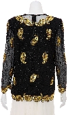 Golden Flares Hand Beaded Blouse back