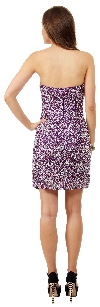 Strapless Glamour Sequin Mini Sheath Dress back