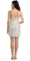Strapless Short Geometric Sequins Pattern Party Prom Dress back