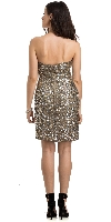 Strapless Fully Beaded Short Prom Homecoming Dress back