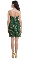 Verdant Opulence Mini Dress with Gilded Beadwork back
