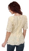 Short Sleeved Scoop Neck Blouse back