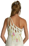 Single Shoulder Formal Dress with Mesh Back back