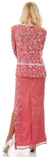 2 piece Beaded Formal Dress and Jacket back