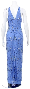 Floral Fountain Hand Beaded Cocktail Dress back