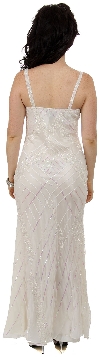 Artistic Sequined Pattern Wedding Dress with Jacket back