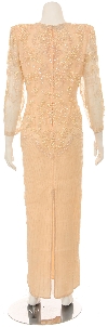 Daisy Formal Beaded Full Sleeves Gown back