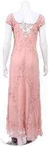 Hand Beaded Romantic Prom Dress back