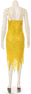 Fully Beaded Spaghetti Strap Sequined Formal Dress back in Yellow