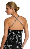 Halter Neck Beaded Party Dress with Asymmetrical hemline back