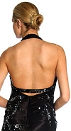 Halter Neck Low Back Cocktail Dress  back