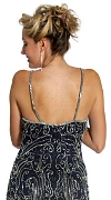 Boat Neck Long Formal Dress with Artistic Beaded Design back in Navy