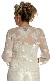 Mettalic Leafy Formal Mother of the Bride Dress with Jacket back