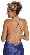 Criss-Crossed Formal Dress with Open Back back