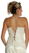 Rouched Bodice Formal Prom Gown back