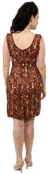 Short Beaded Formal Dress back