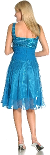 Parallel Beaded Broad Strapped Party & Prom Dress back
