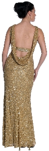 Studded Empress Formal Prom Dress with Shirred Bust back