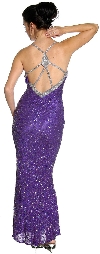Bejeweled Shimmer Prom Dress with Elegant Back Design back