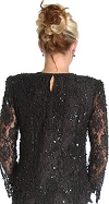 Laced and Beaded Two Piece Formal Dress back