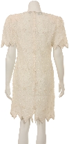 Tea Length Cotter Edge Formal Dress back