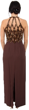 Formal Evening Dress with a Stylish Back  back