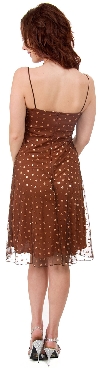 Empire Cut & Glittered Short Cocktail Dress back